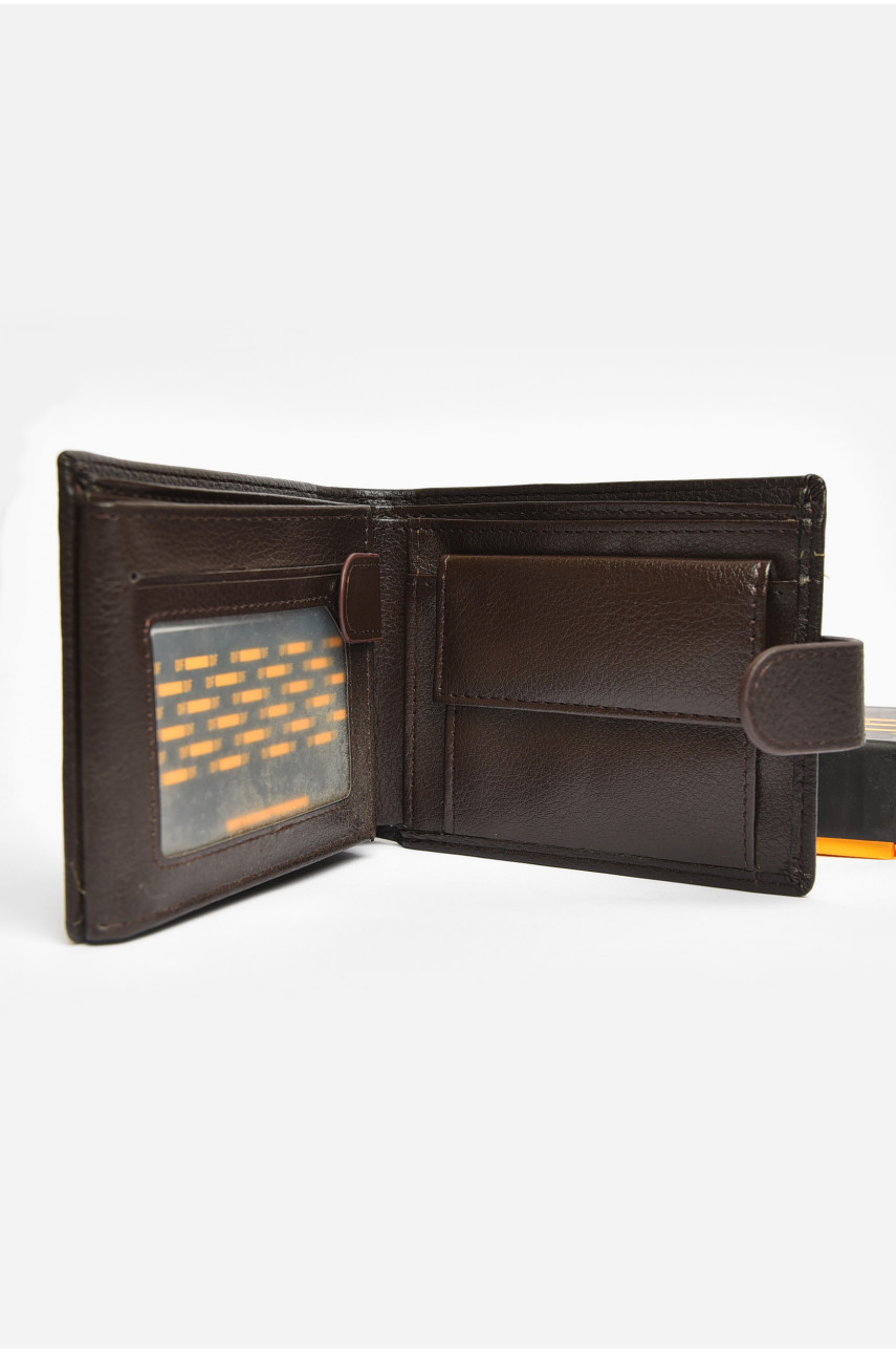 Кошелек мужской из экокожи тёмно-коричневого цвета 538D 203732 Кошелек мужской из экокожи тёмно-коричневого цвета 538D 203732