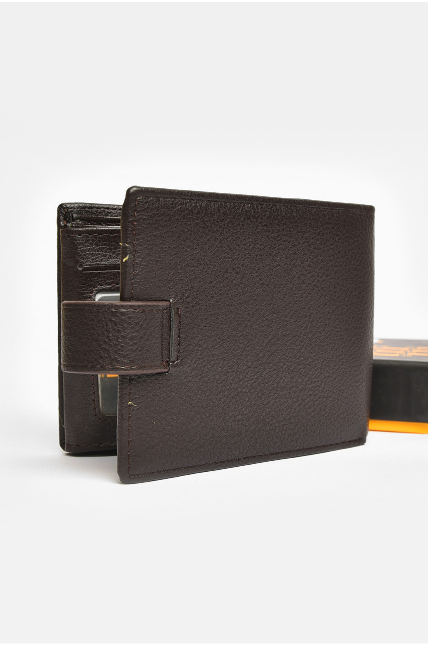 Кошелек мужской из экокожи тёмно-коричневого цвета 538D 203732 Кошелек мужской из экокожи тёмно-коричневого цвета 538D 203732