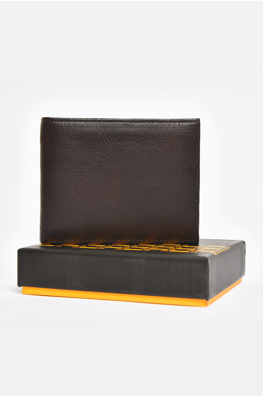 Кошелек мужской из экокожи тёмно-коричневого цвета MD-27-A 203733