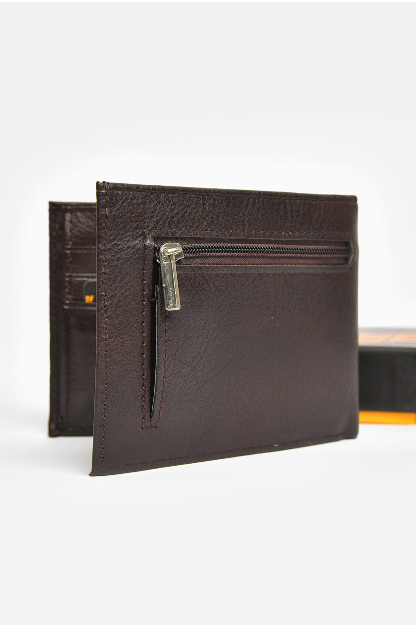 Кошелек мужской из экокожи тёмно-коричневого цвета MD-27-A 203733
