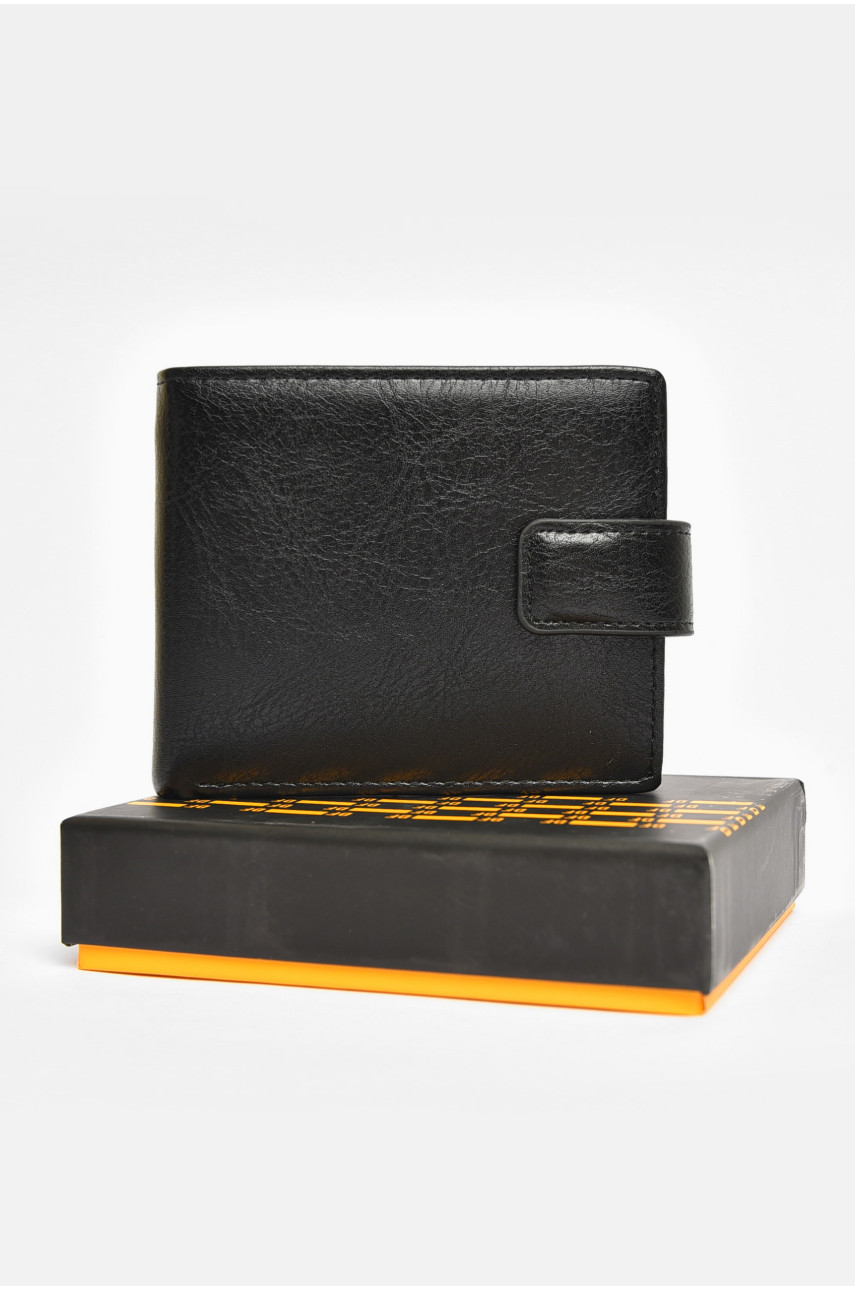 Кошелек мужской из экокожи черного цвета 208-А 203735