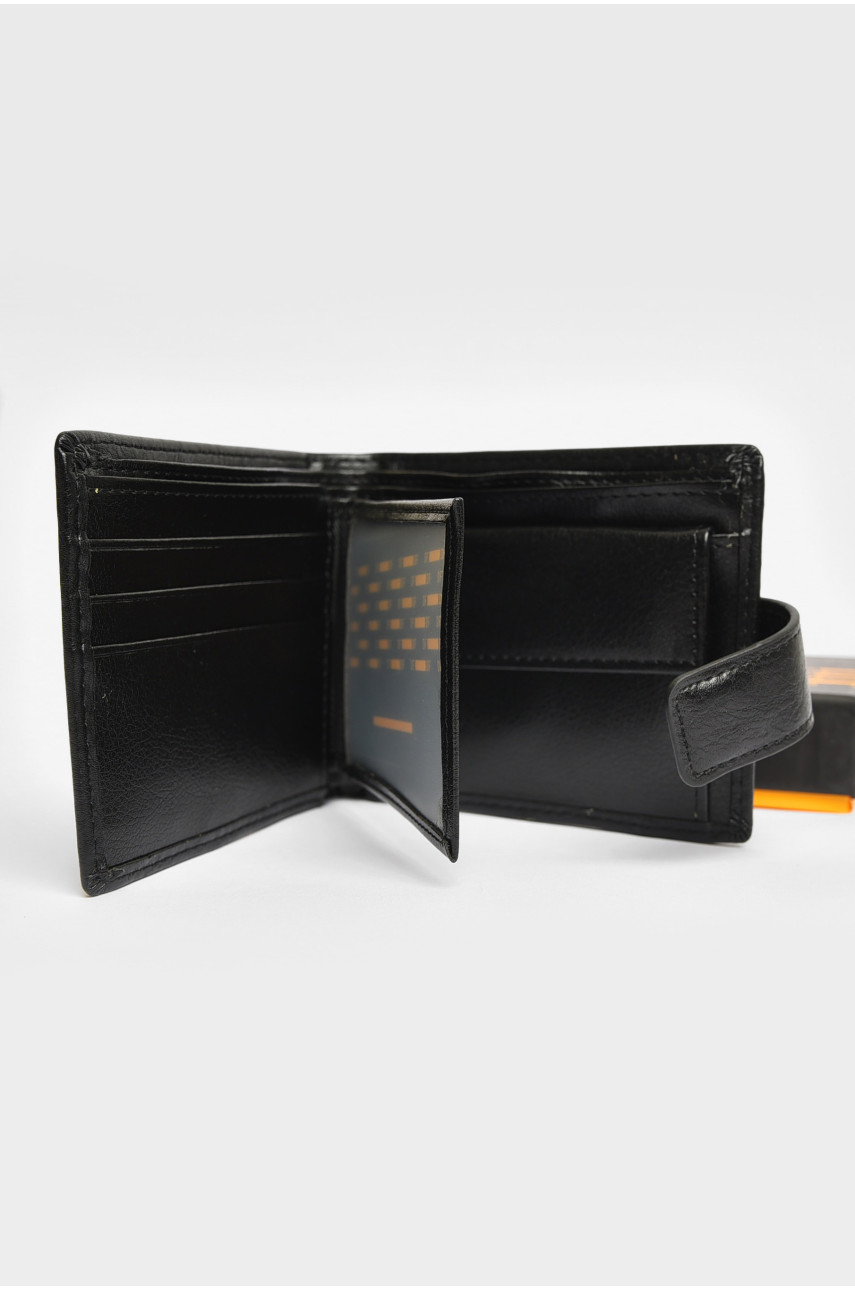 Кошелек мужской из экокожи черного цвета 208-А 203735