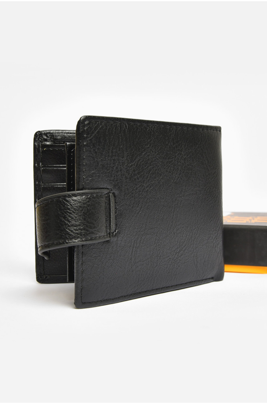 Кошелек мужской из экокожи черного цвета 208-А 203735