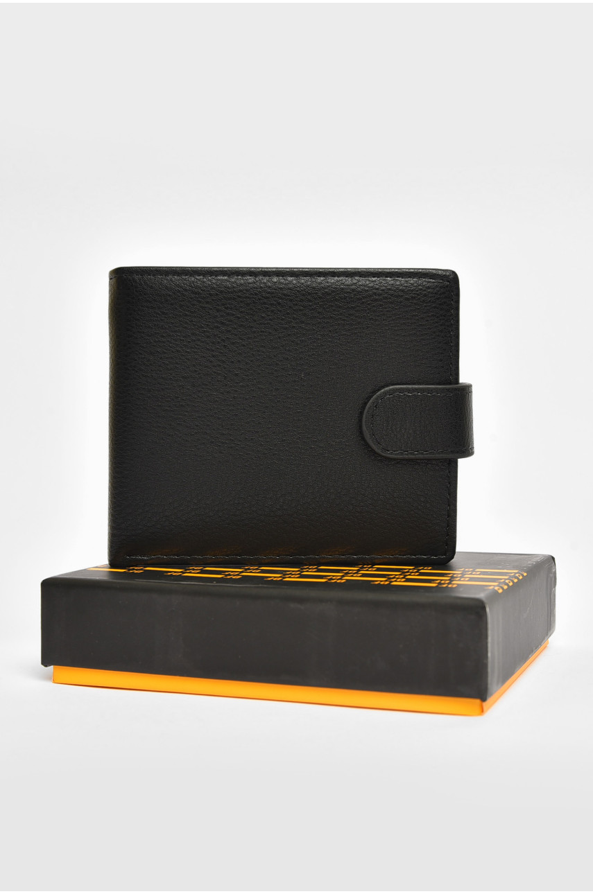 Кошелек мужской из экокожи черного цвета 208-D 203738