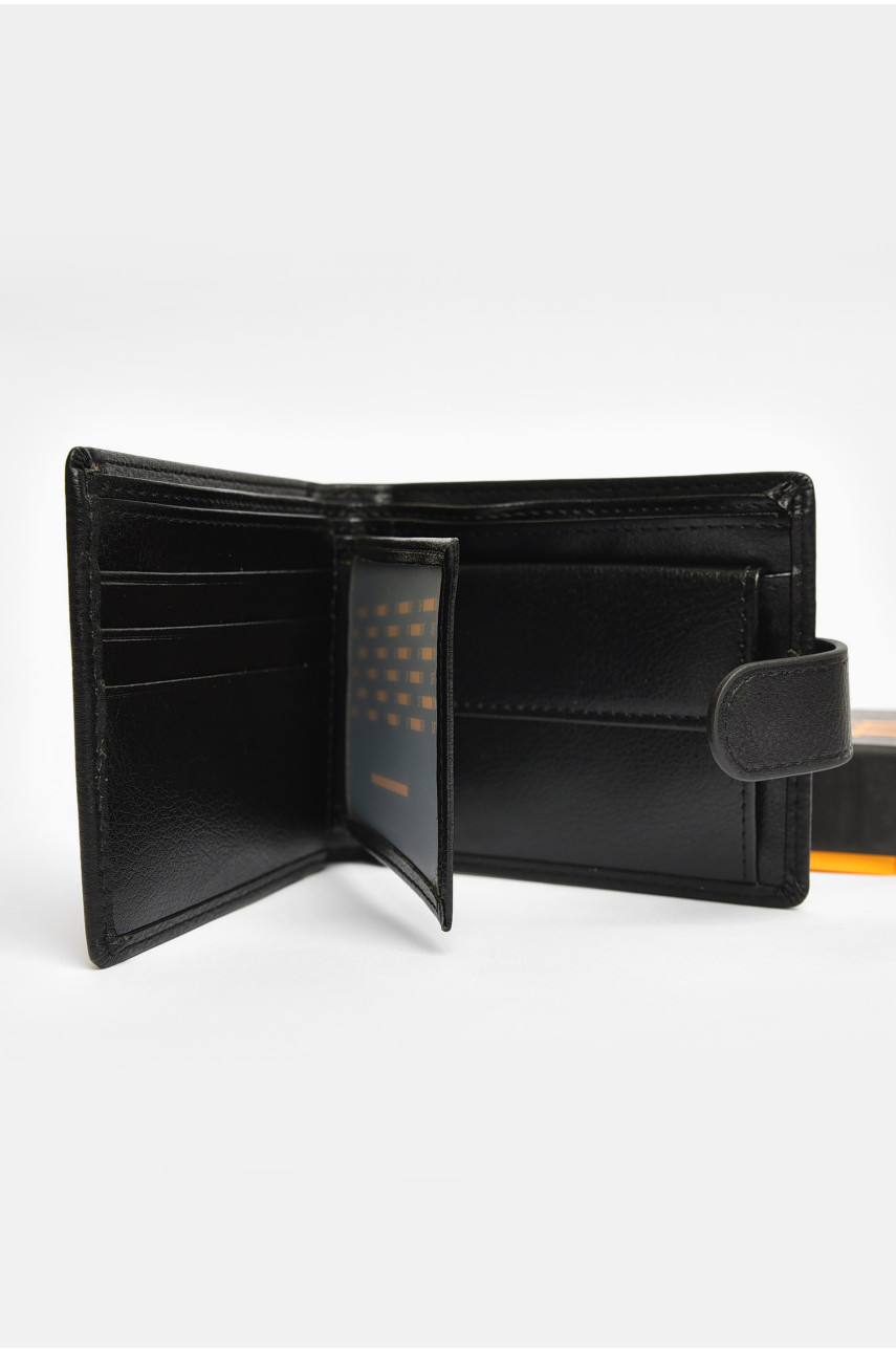 Кошелек мужской из экокожи черного цвета 208-D 203738