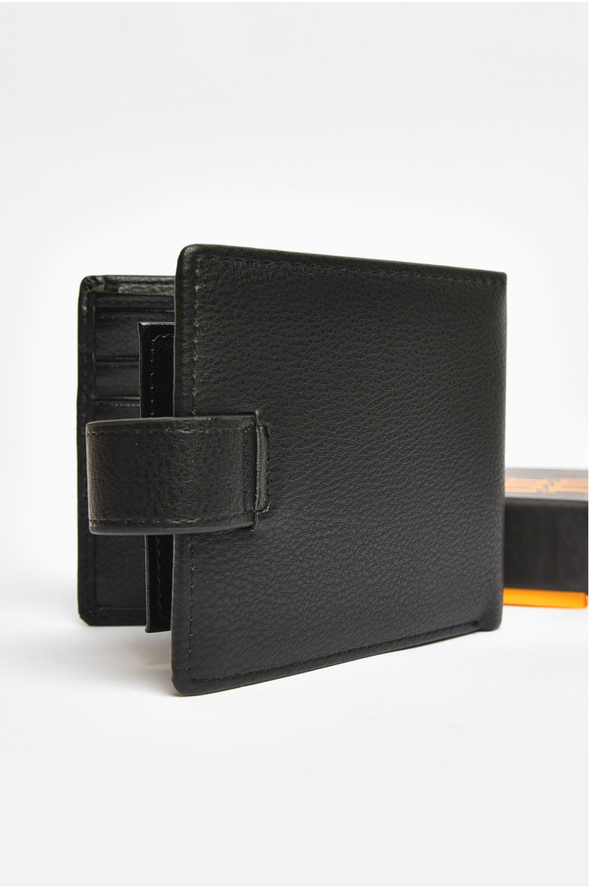 Кошелек мужской из экокожи черного цвета 208-D 203738