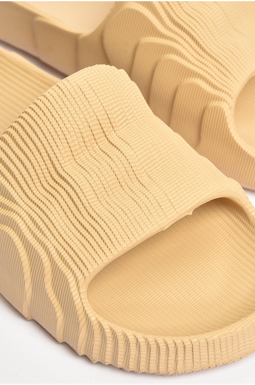 Шлепанцы пена женские бежевого цвета 5045-2 203753 Шлепанцы пена женские бежевого цвета 5045-2 203753