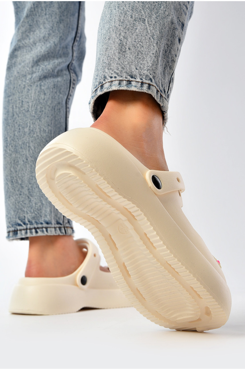 Кроксы женские молочного цвета 5159-2 203756 Кроксы женские молочного цвета 5159-2 203756