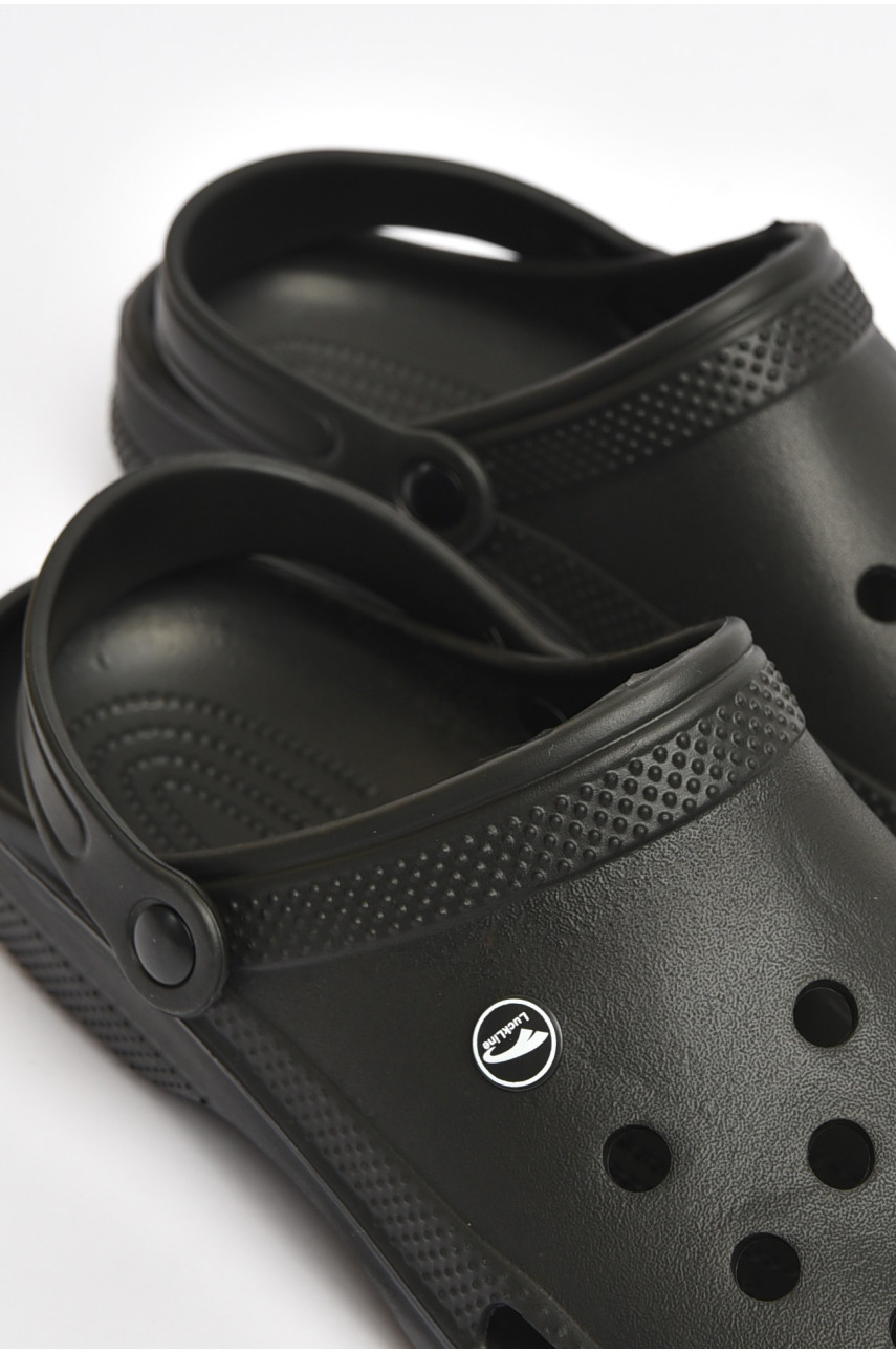 Кроксы мужские черного цвета 3001-1 203769 Кроксы мужские черного цвета 3001-1 203769