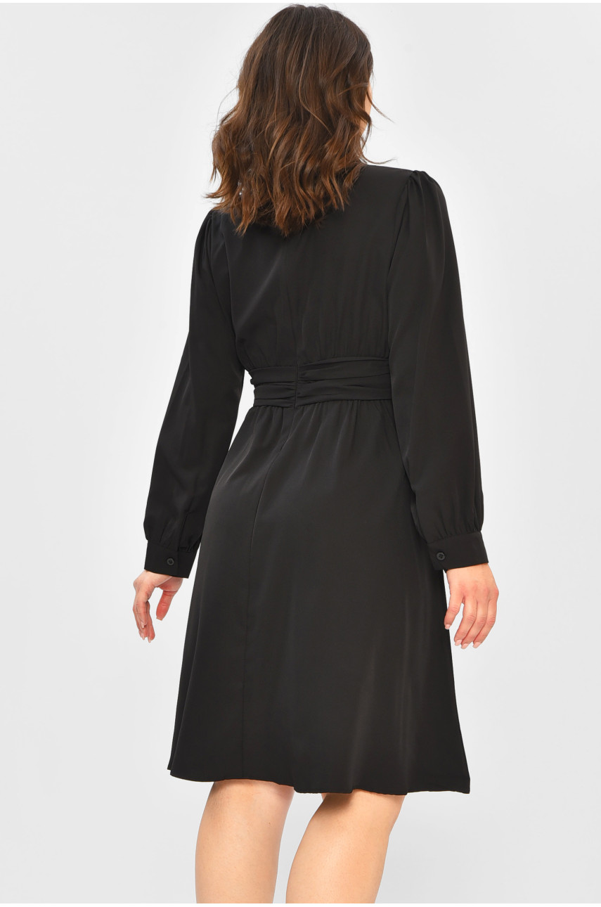 Сукня жіноча однотонна чорного кольору 6501 203786