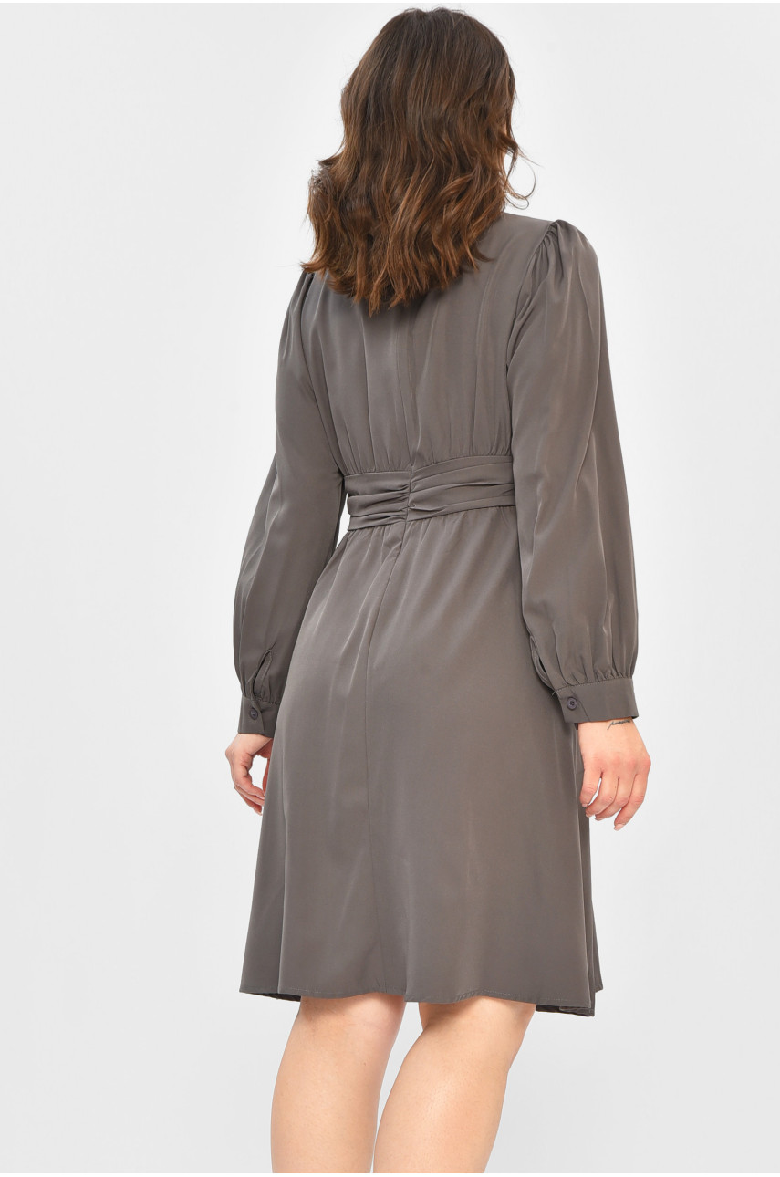 Платье женское однотонное серого цвета 6501 203787