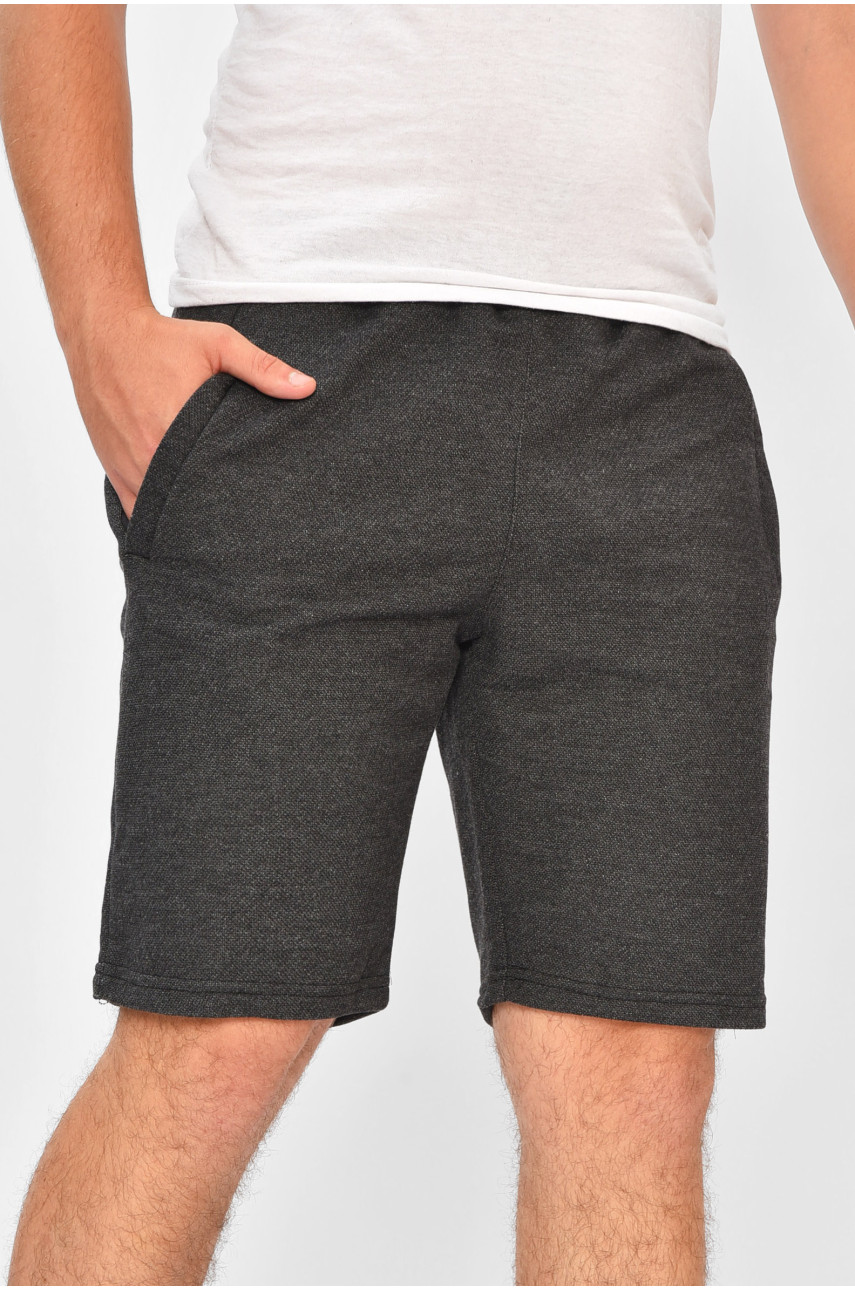 Шорти чоловічі однотонні темно-сірого кольору 7131 203788
