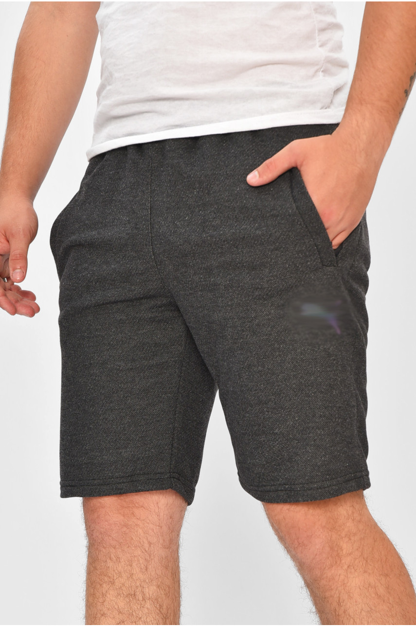 Шорти чоловічі однотонні темно-сірого кольору 7131 203788