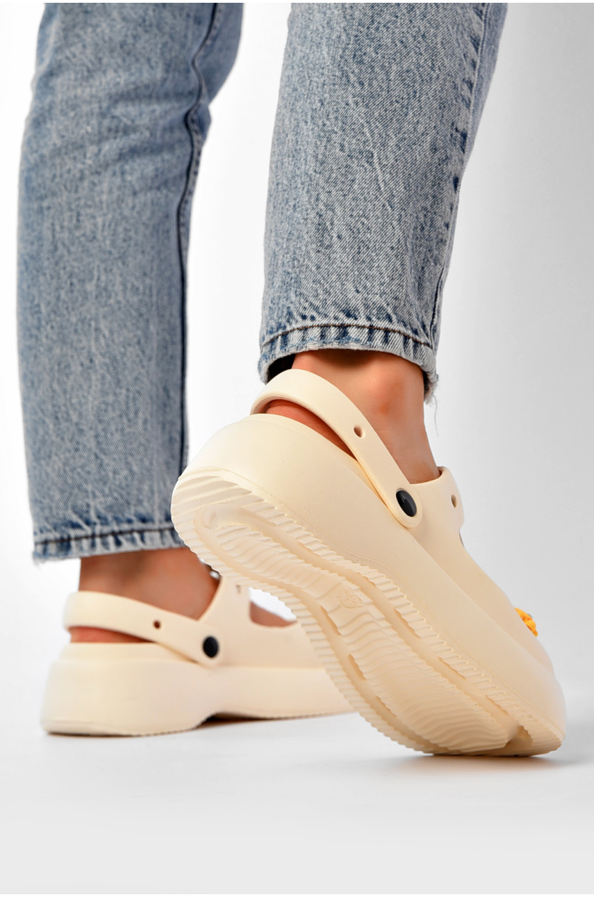 Кроксы женские молочного цвета 5059-2 203789 Кроксы женские молочного цвета 5059-2 203789