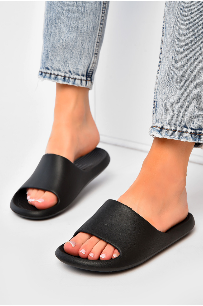 Шлепанцы пена женские черного цвета 5062-2 203792 Шлепанцы пена женские черного цвета 5062-2 203792