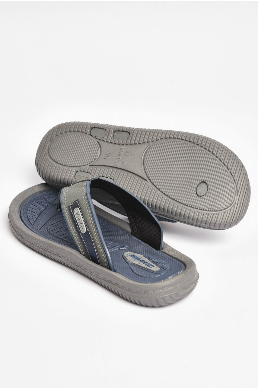 Вьетнамки мужские серо-синего цвета 203802