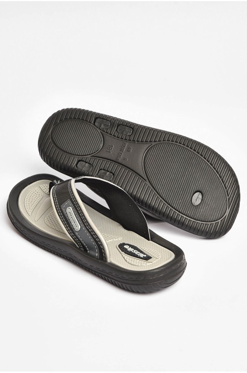Вьетнамки мужские черно-серого цвета 203803 Вьетнамки мужские черно-серого цвета 203803