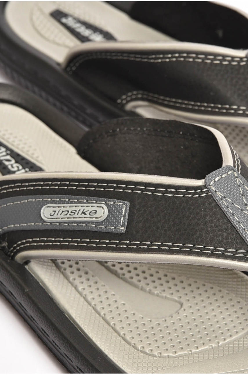 Вьетнамки мужские черно-серого цвета 203803 Вьетнамки мужские черно-серого цвета 203803