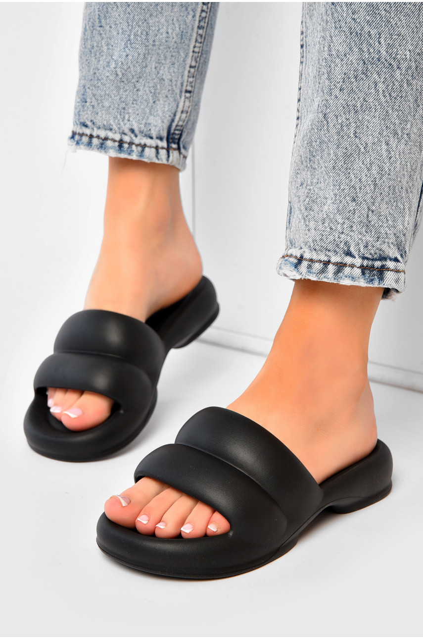 Шльопанці піна жіночі чорного кольору 5067-2 203810 Шльопанці піна жіночі чорного кольору 5067-2 203810