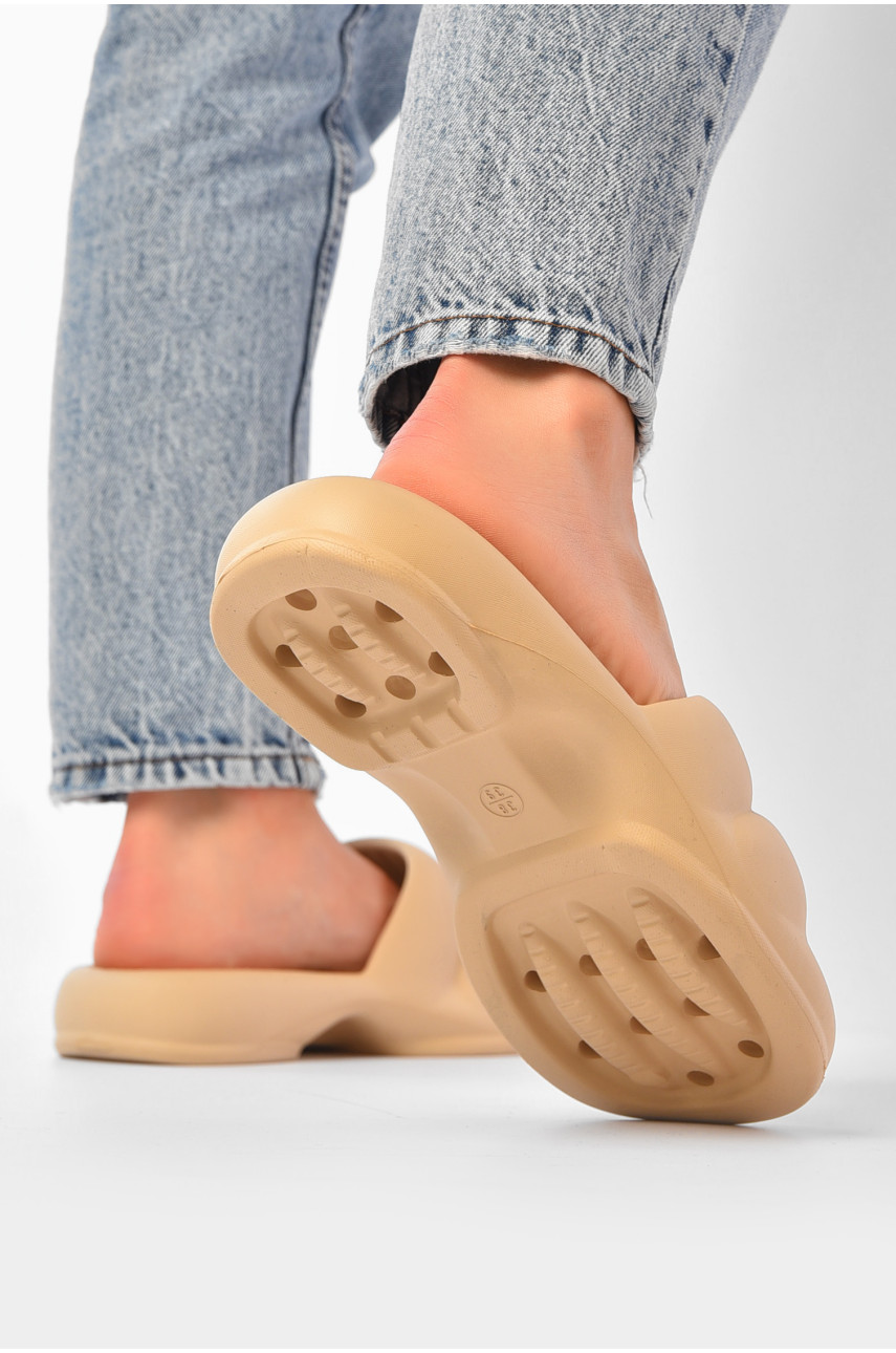 Шлепанцы пена женские бежевого цвета 5067-2 203811