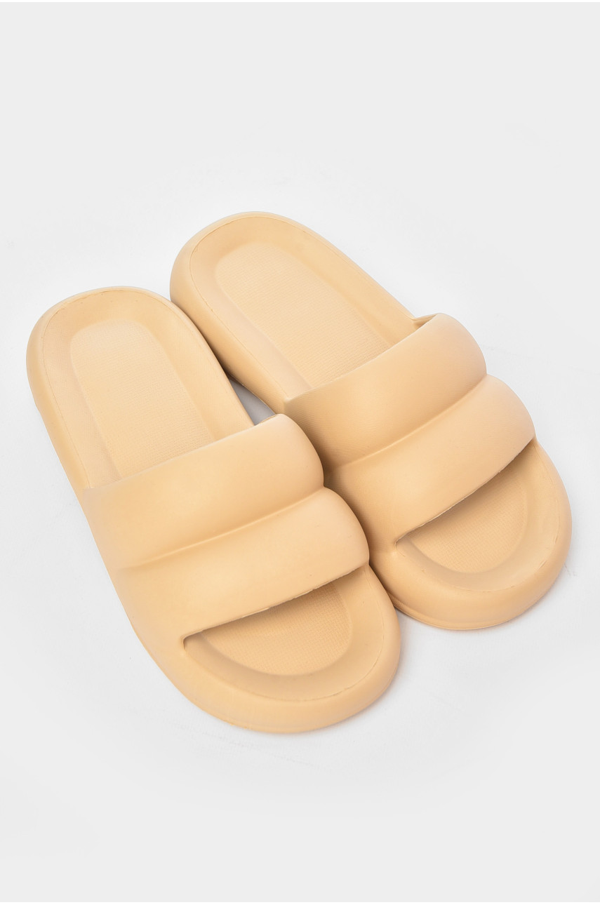Шлепанцы пена женские бежевого цвета 5067-2 203811