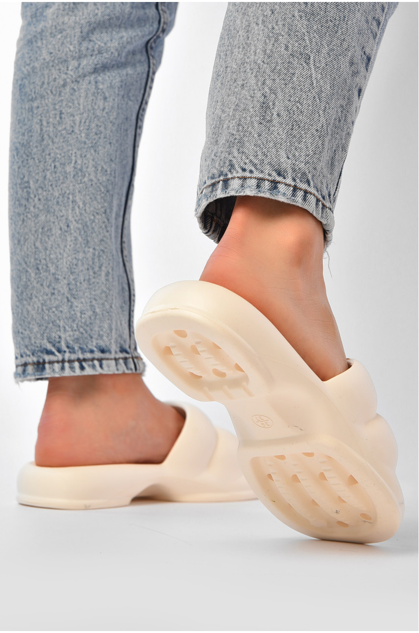 Шлепанцы пена женские молочного цвета 5067-2 203813
