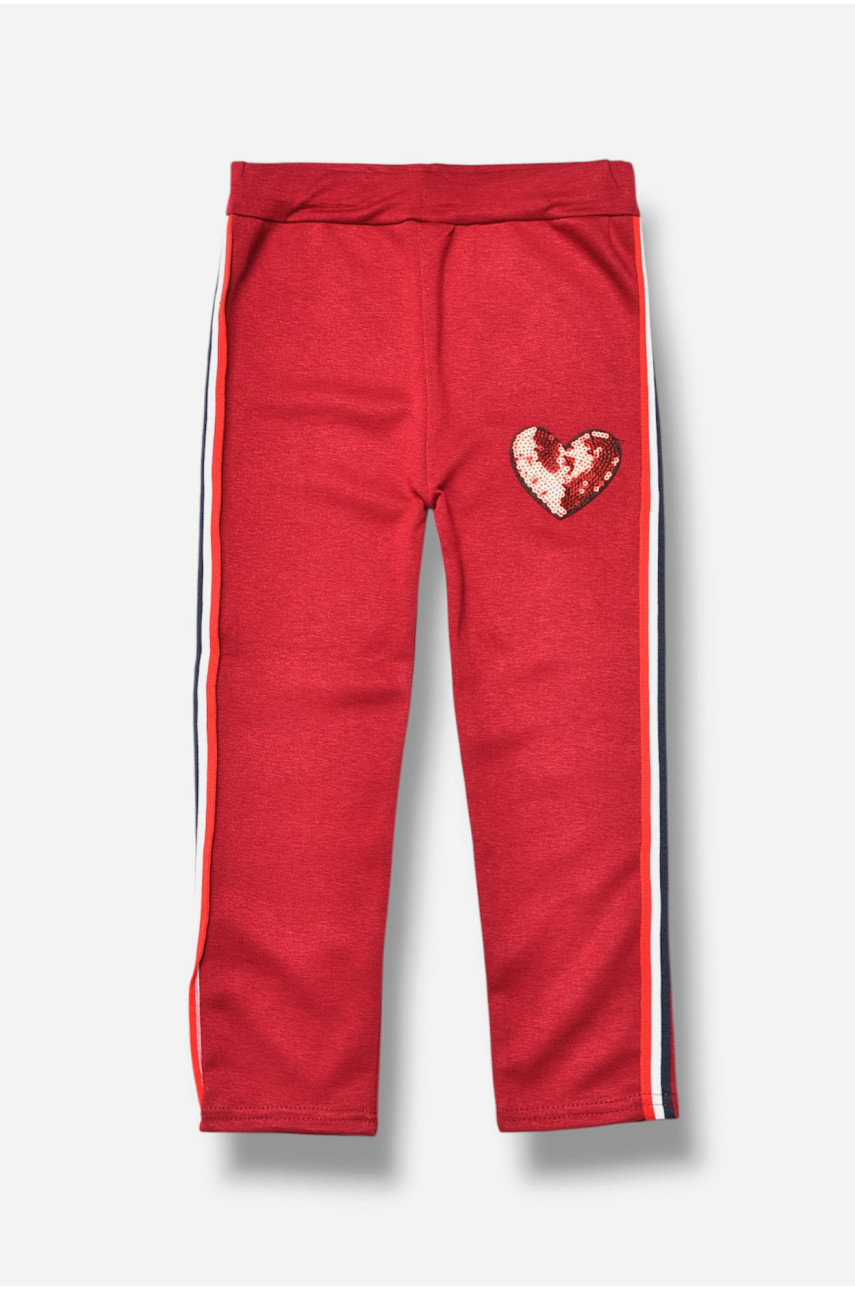 Лосини дитячі для дівчинки бордового кольору Д-680 203815 Лосини дитячі для дівчинки бордового кольору Д-680 203815