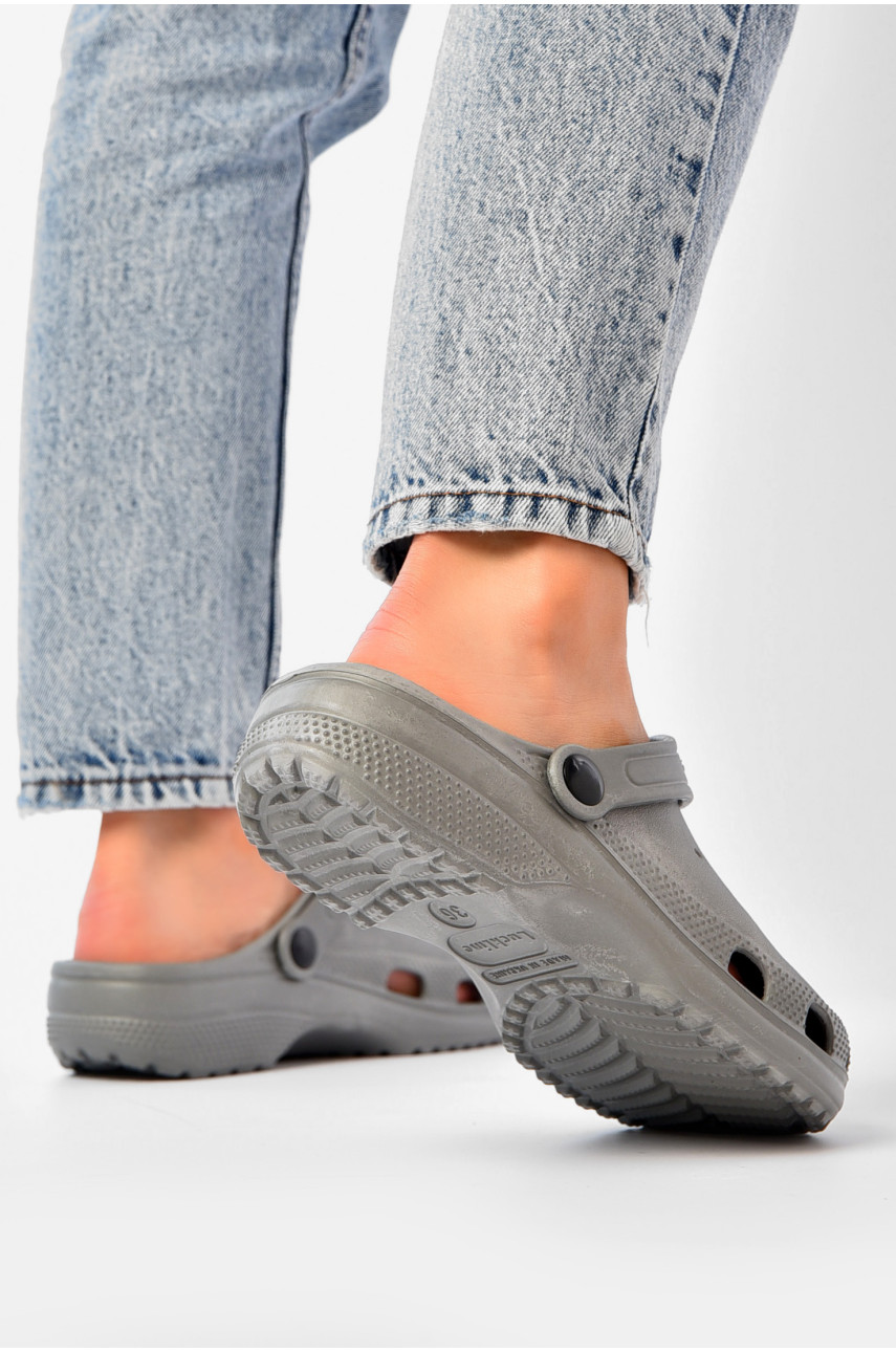 Кроксы женские серого цвета 5162-3 203818 Кроксы женские серого цвета 5162-3 203818