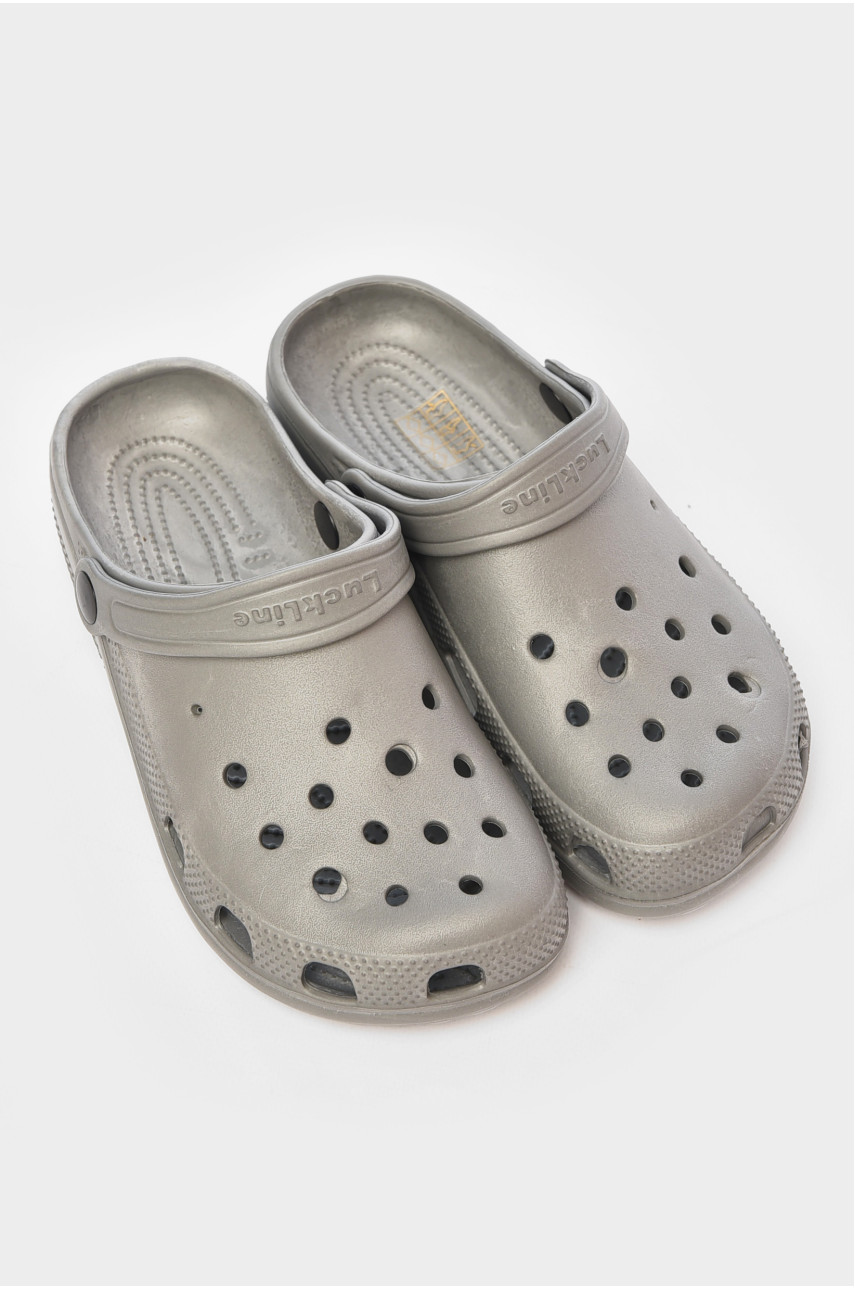 Кроксы женские серого цвета 5162-3 203818 Кроксы женские серого цвета 5162-3 203818