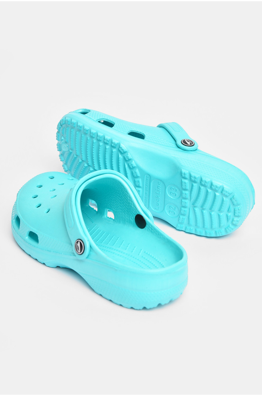 Кроксы детские бирюзового цвета 3001-3 203854