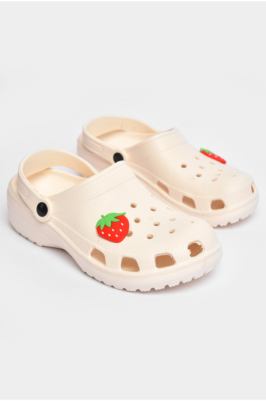 Крокси дитячі молочного кольору 3001-3 203855