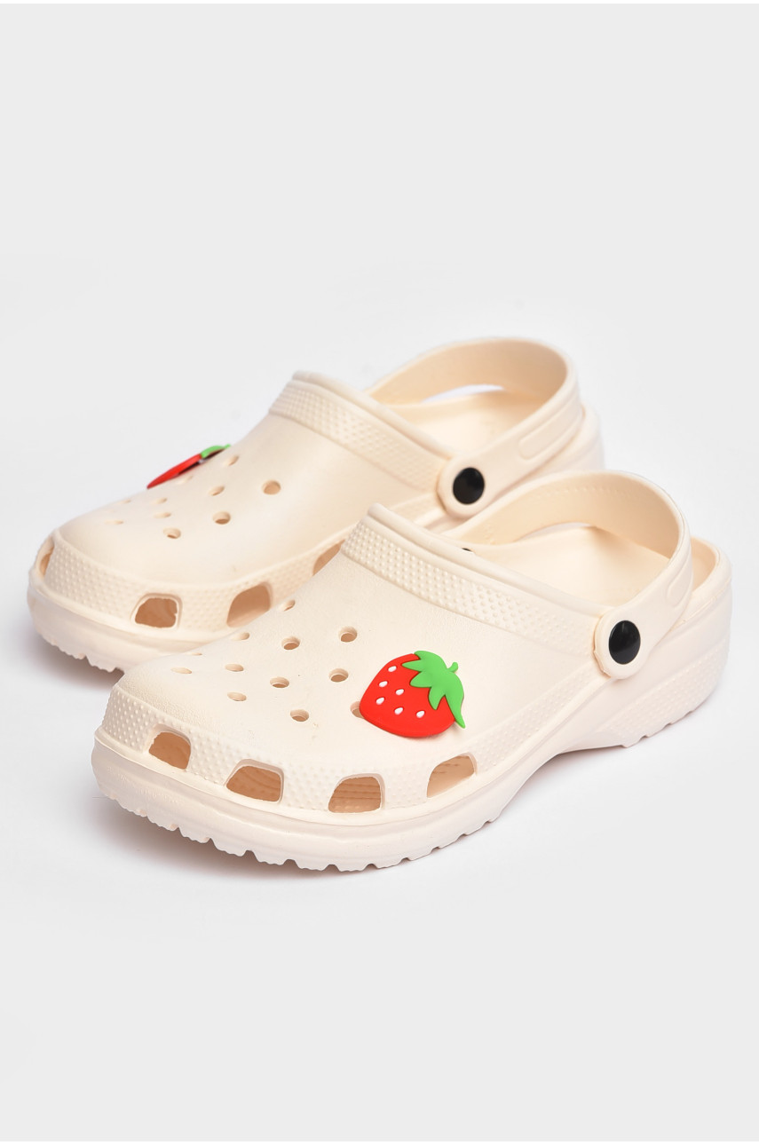 Крокси дитячі молочного кольору 3001-3 203855