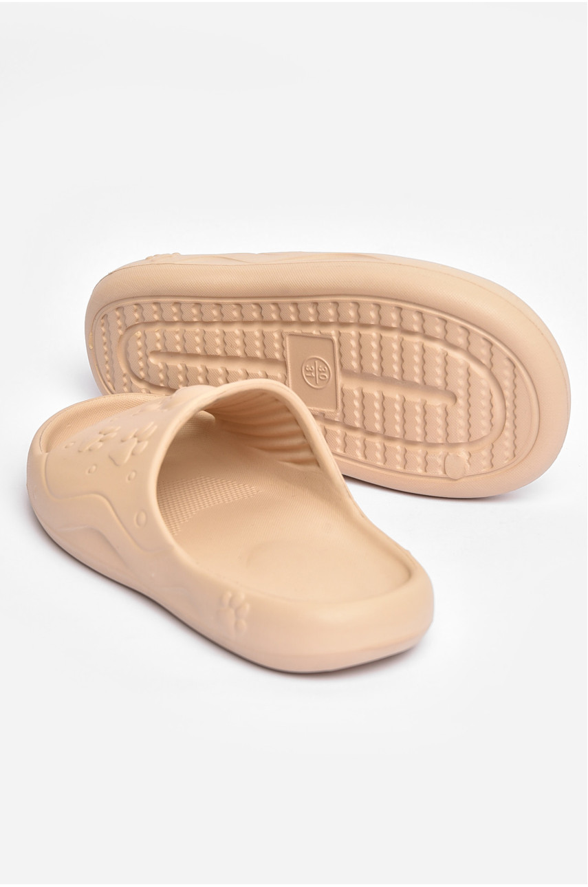 Шлепки детские для девочки пена бежевого цвета 5066-3 203858