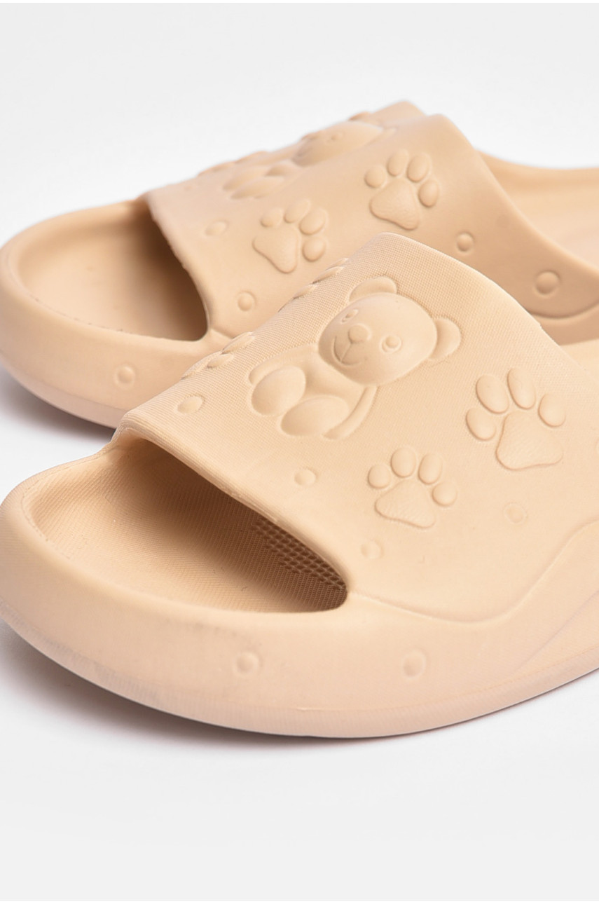 Шлепки детские для девочки пена бежевого цвета 5066-3 203858