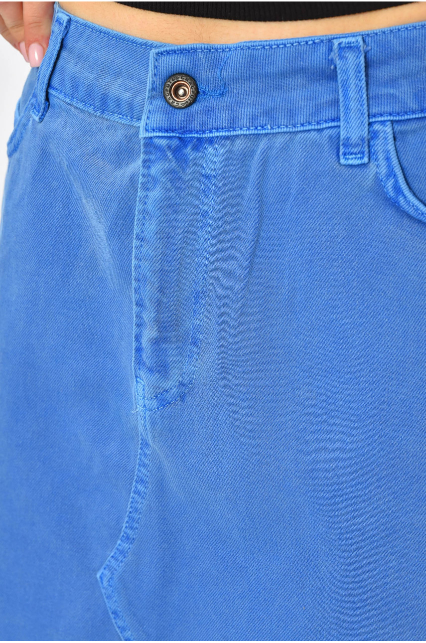 Спідниця жіноча однотонна синього кольору 5003 203873 Спідниця жіноча однотонна синього кольору 5003 203873