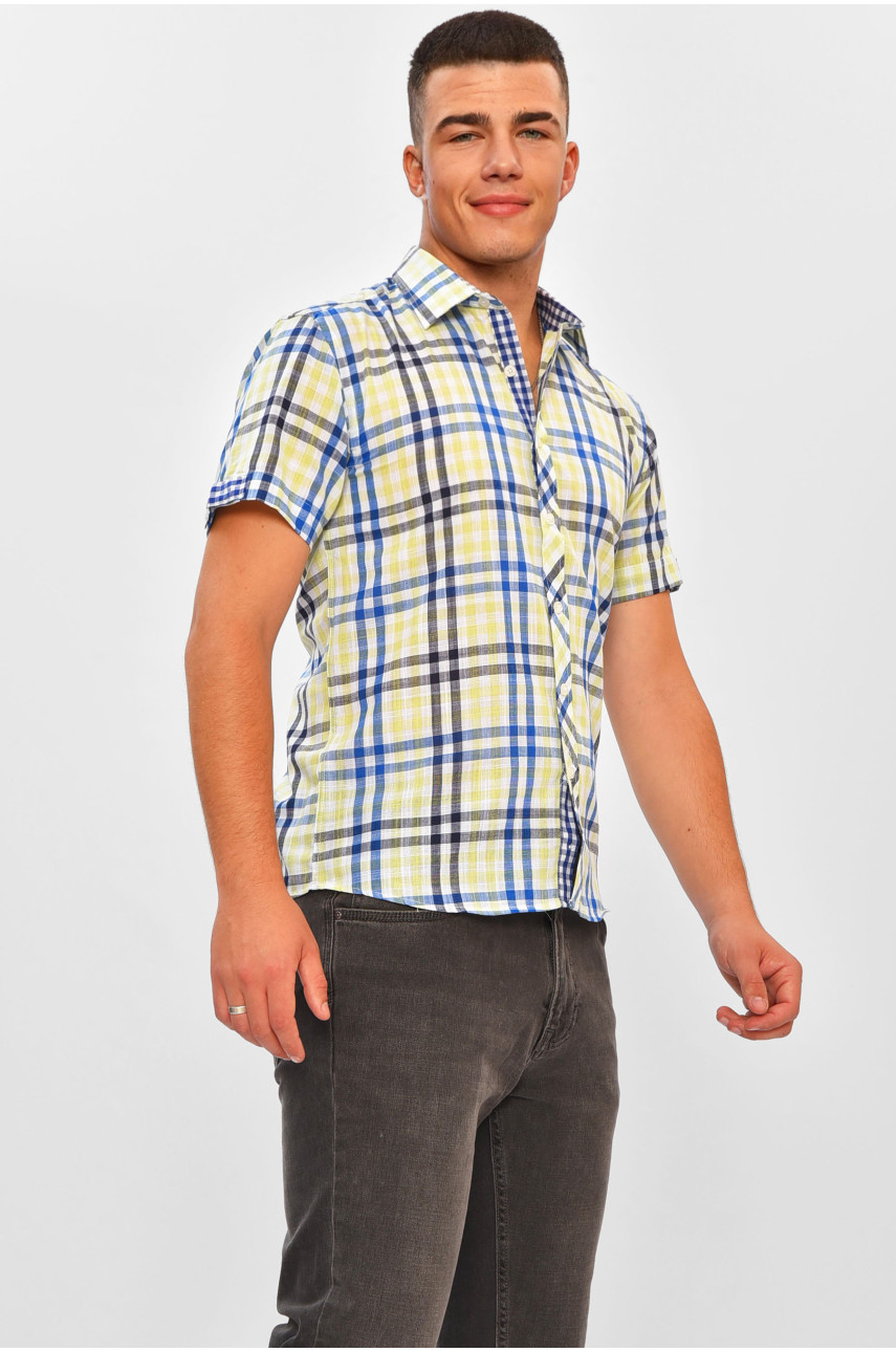 Рубашка мужская белого цвета с принтом 132 203887