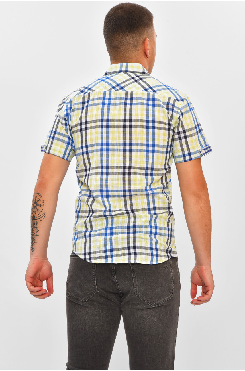 Рубашка мужская белого цвета с принтом 132 203887