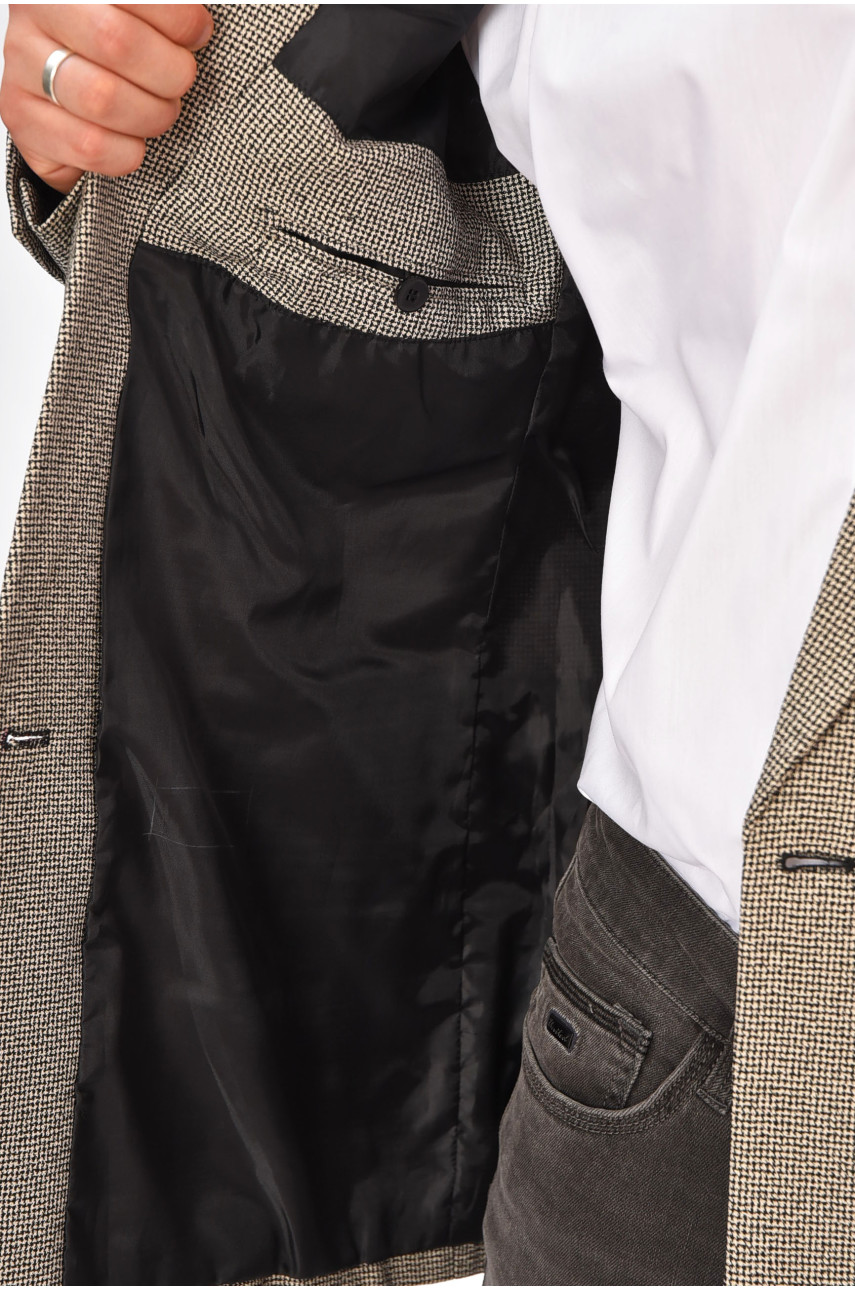 Пиджак мужской темно-серого цвета с принтом 203897 Пиджак мужской темно-серого цвета с принтом 203897