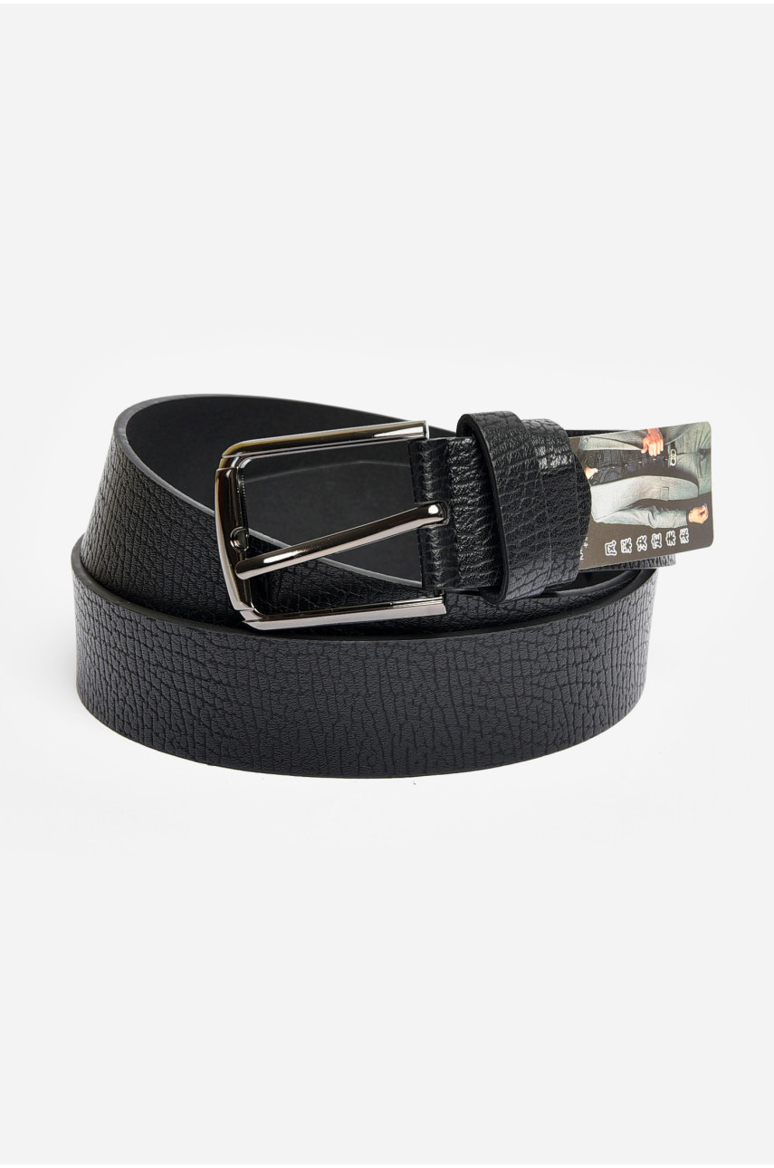 Ремінь чоловічий чорного кольору розмір 117*3,5 см 203902