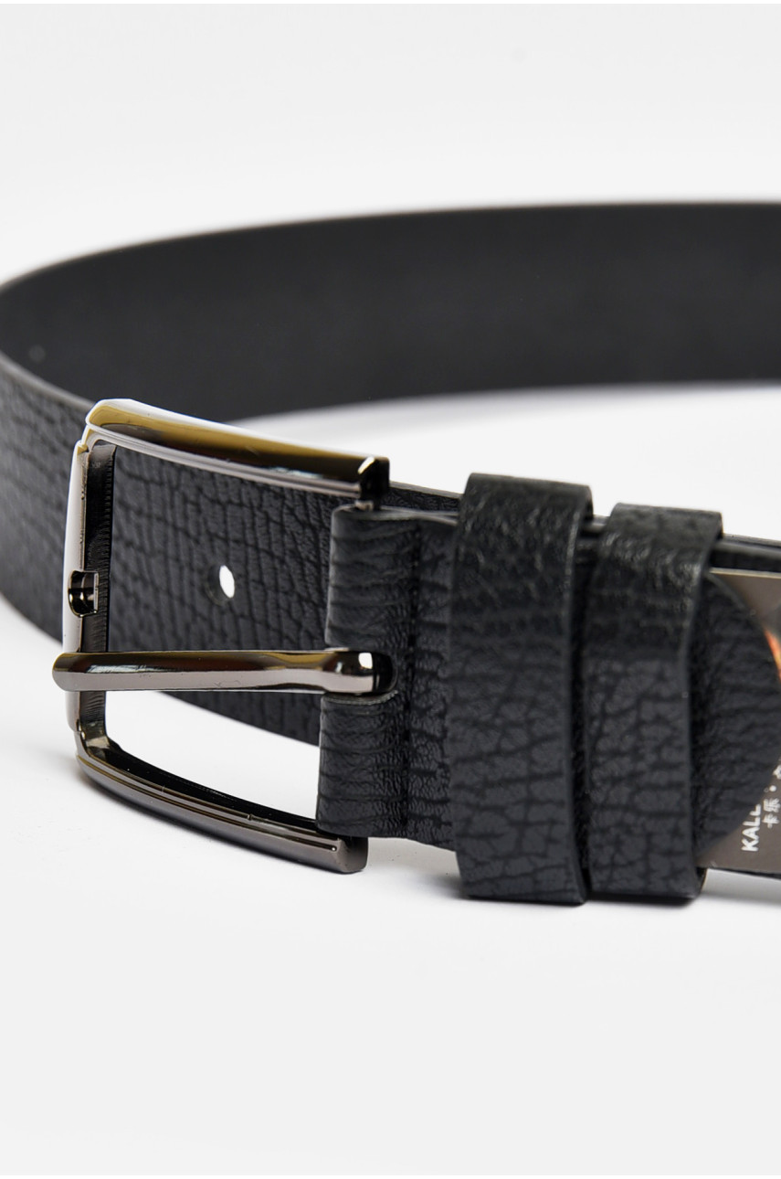 Ремінь чоловічий чорного кольору розмір 117*3,5 см 203902