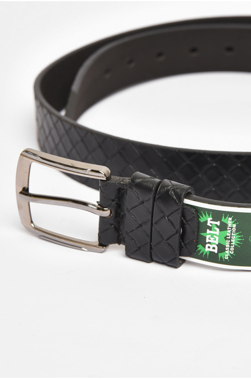 Ремень мужской черного цвета размер 140*3,5 см 203905 Ремень мужской черного цвета размер 140*3,5 см 203905