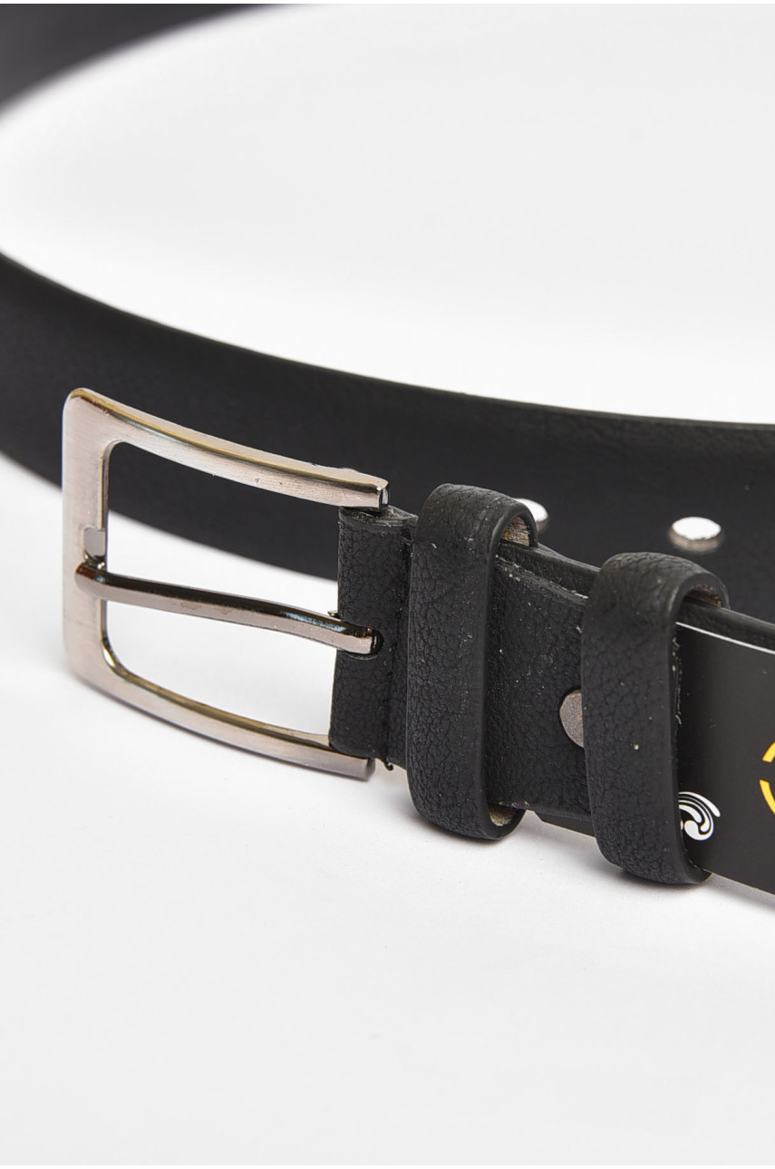 Ремень мужской черного цвета размер 135*3,5 см 203906 Ремень мужской черного цвета размер 135*3,5 см 203906