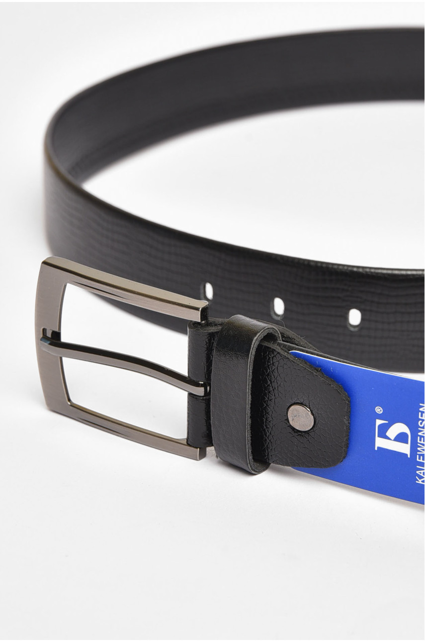 Ремень мужской черного цвета размер 122*3,5 см 203916 Ремень мужской черного цвета размер 122*3,5 см 203916