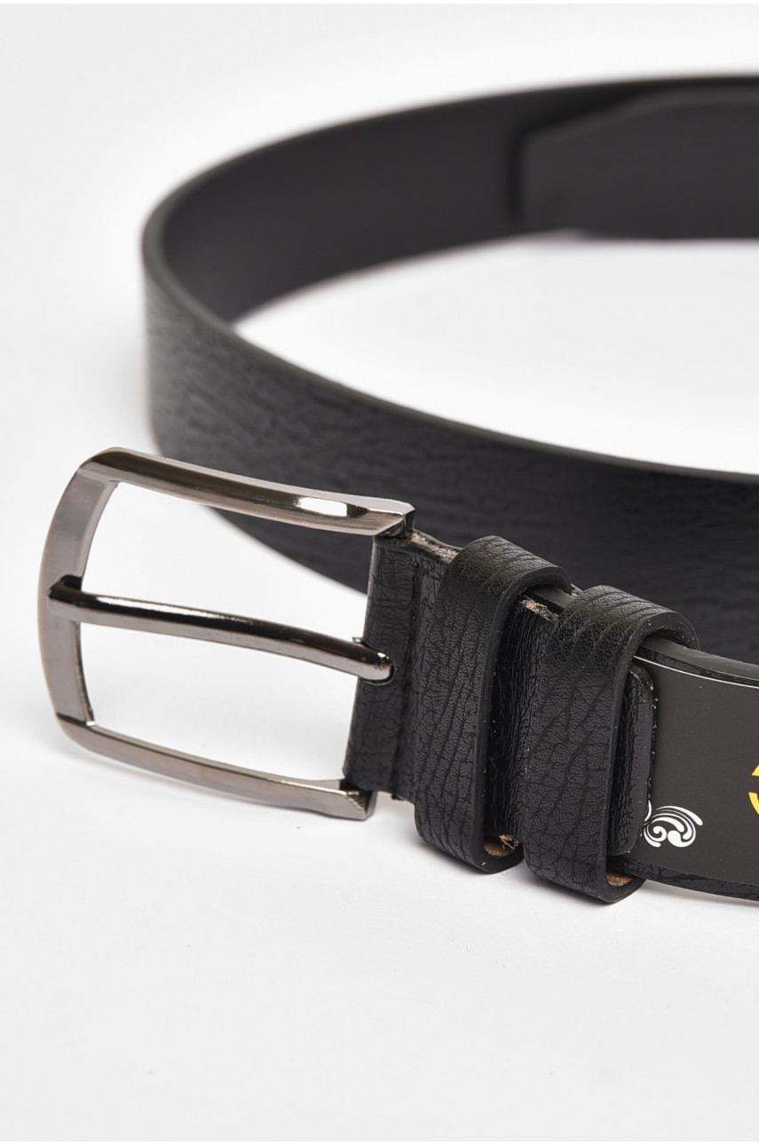 Ремень мужской черного цвета размер 140*3,5 см 203917 Ремень мужской черного цвета размер 140*3,5 см 203917