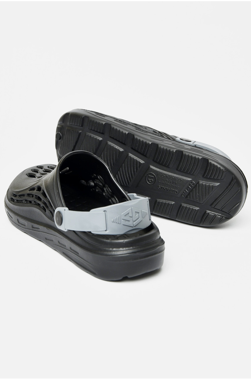 Кроксы мужские черного цвета СМ-129 203928 Кроксы мужские черного цвета СМ-129 203928