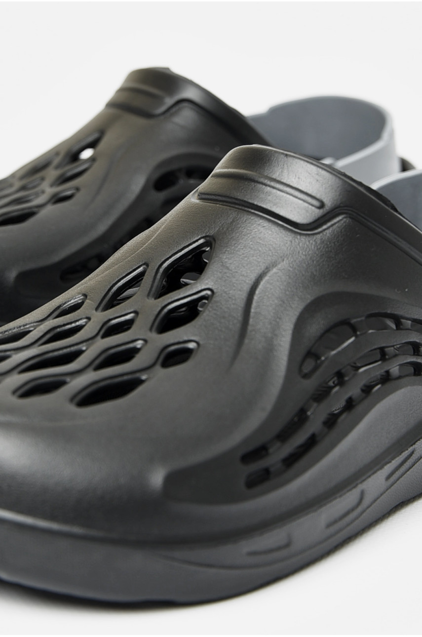 Кроксы мужские черного цвета СМ-129 203928 Кроксы мужские черного цвета СМ-129 203928