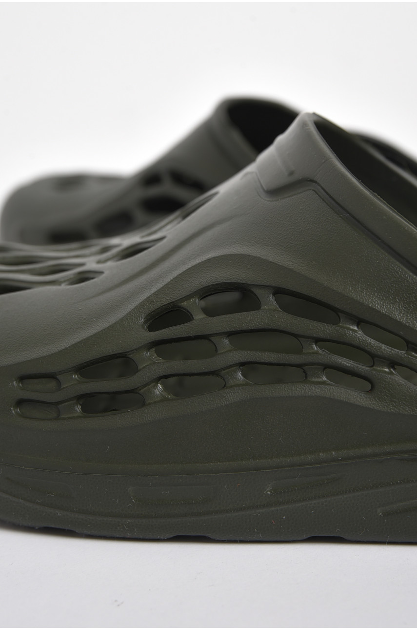 Кроксы мужские темно-зеленого цвета СМ-129 203929