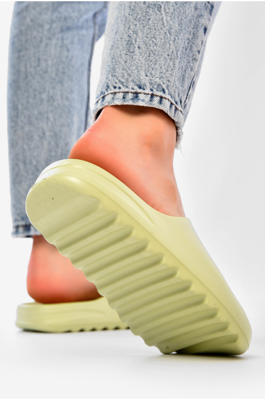 Шлепанцы пена женские оливкового цвета 01-10 203934