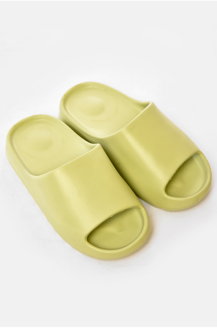 Шлепанцы пена женские оливкового цвета 01-10 203934