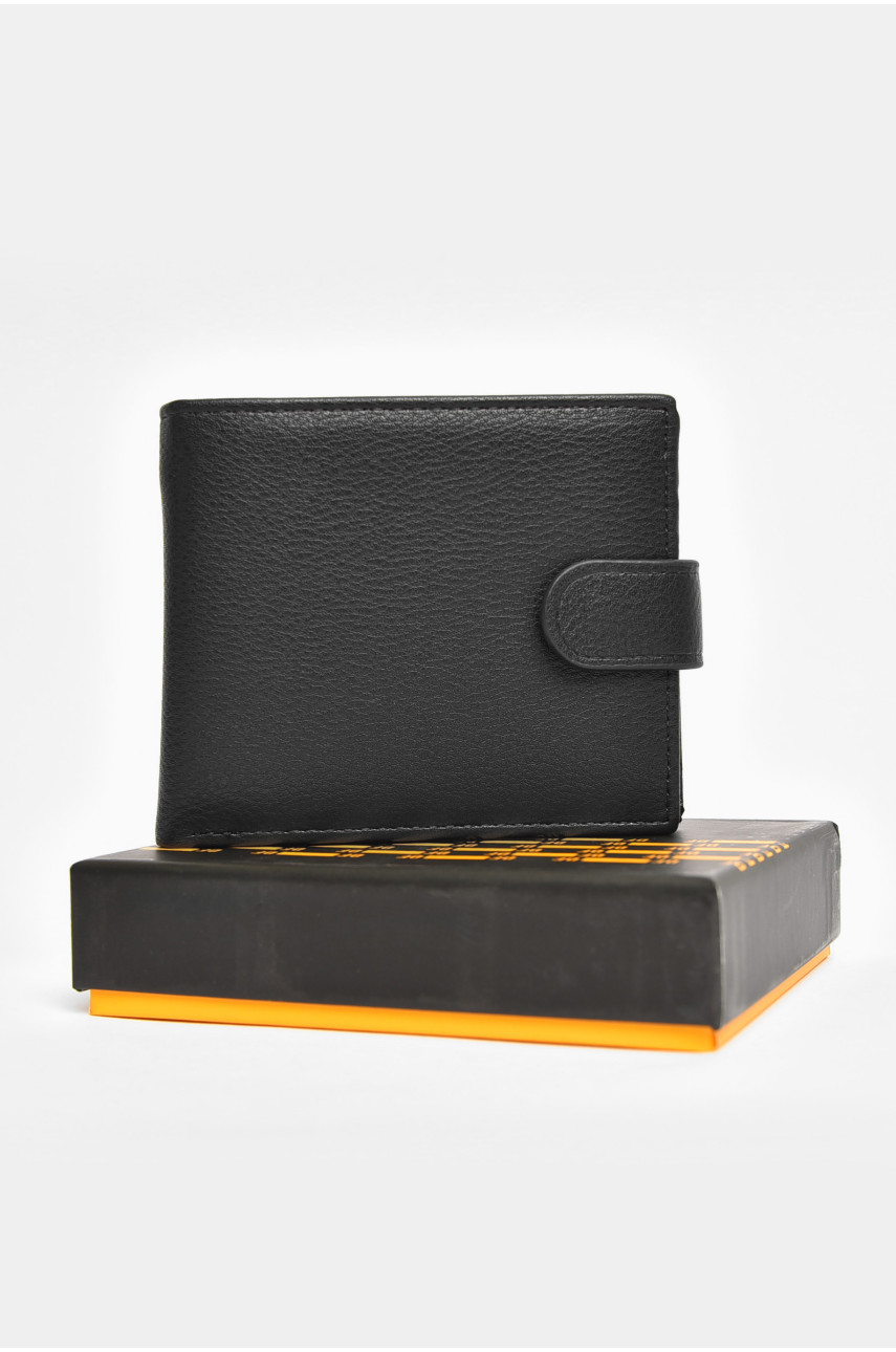 Гаманець чоловічий з екошкіри чорного кольору 208 203943